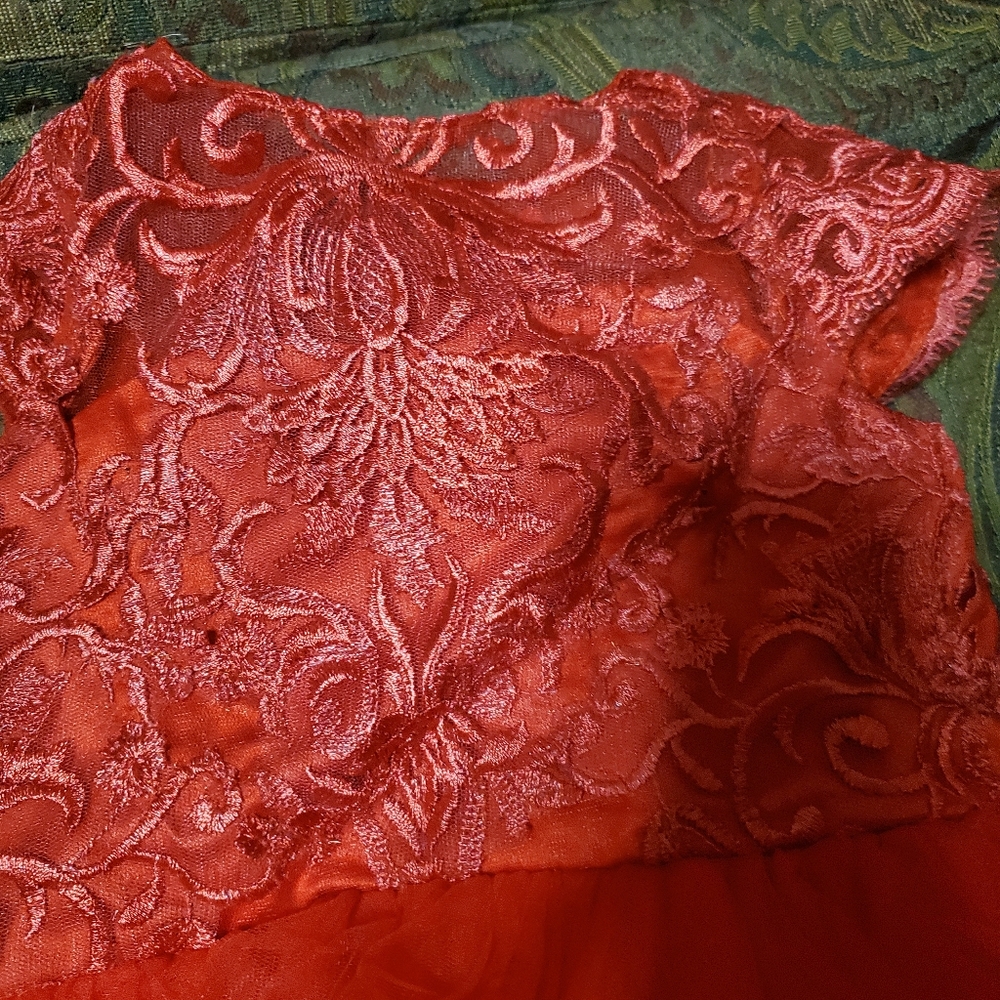 Girls Red Ballroom Dress,Size 6,Absolutely Gorgeous! - Picture 3 of 8